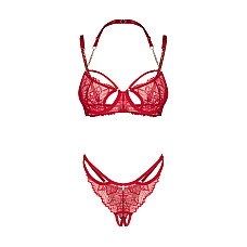 Комплект Obsessive Matildea 2-pcs crotchless set 2XL/3XL