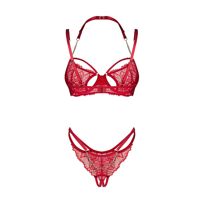 Комплект Obsessive Matildea 2-pcs crotchless set 2XL/3XL