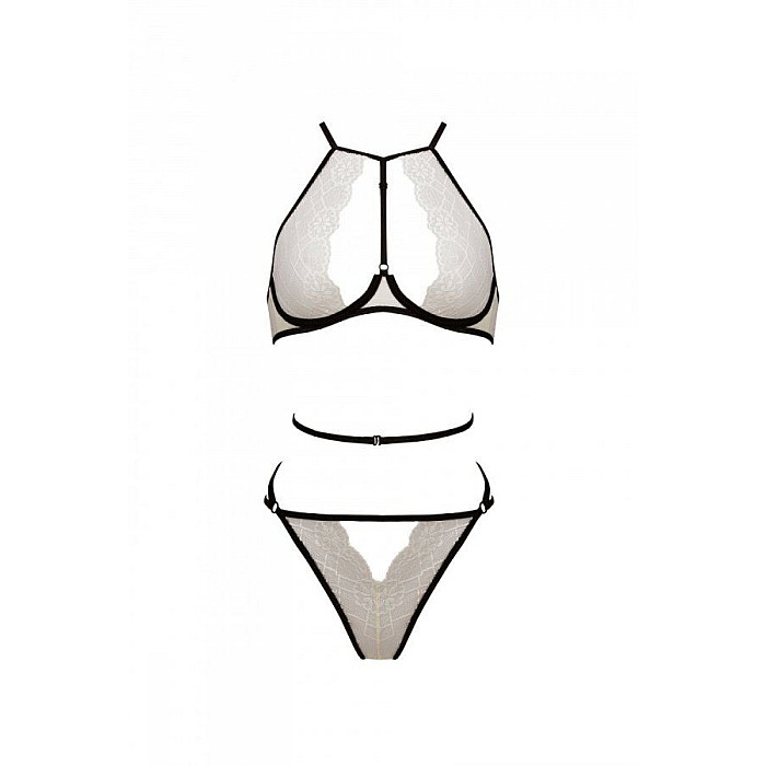 Комплект белья Passion CHIKA SET, L/XL, cream, топ, трусики