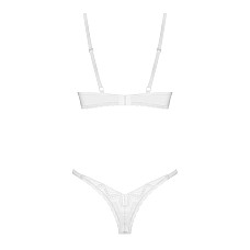 Комплект Obsessive Alissium 2-pcs set, M/L, кружево, лиф с мягкой чашкой, трусики танга