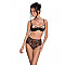 Эротический комплект с рисунком Passion LOVELIA BIKINI S/M, black