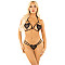 Комплект Leg Avenue Open Cup Bra and Pearl String One Size, Black