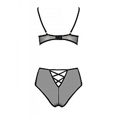 Эротический комплект с рисунком Passion LOVELIA BIKINI XXL/XXXL, black