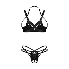 Комплект Obsessive Keira Lise 2-pcs crotchless set S/M