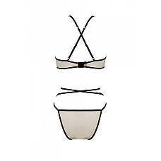 Комплект белья Passion CHIKA SET, XXL/XXXL, cream, топ, трусики