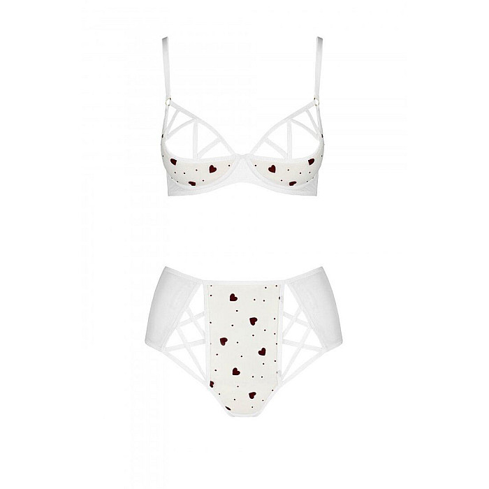 Эротический комплект с рисунком Passion LOVELIA BIKINI L/XL, white