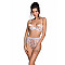 Эротический комплект с рисунком Passion LOVELIA BIKINI L/XL, white