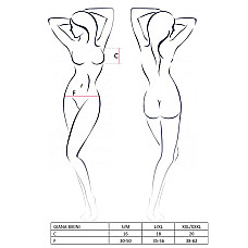 Комплект белья Passion GIANA BIKINI L/XL, white, полупрозрачные лиф и трусики с бантиками
