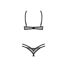 Комплект Obsessive Euridia 2-pcs crotchless set M/L