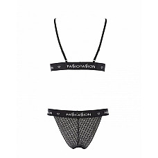 Комплект белья Passion Exclusive GLAMISS SET S/M, black