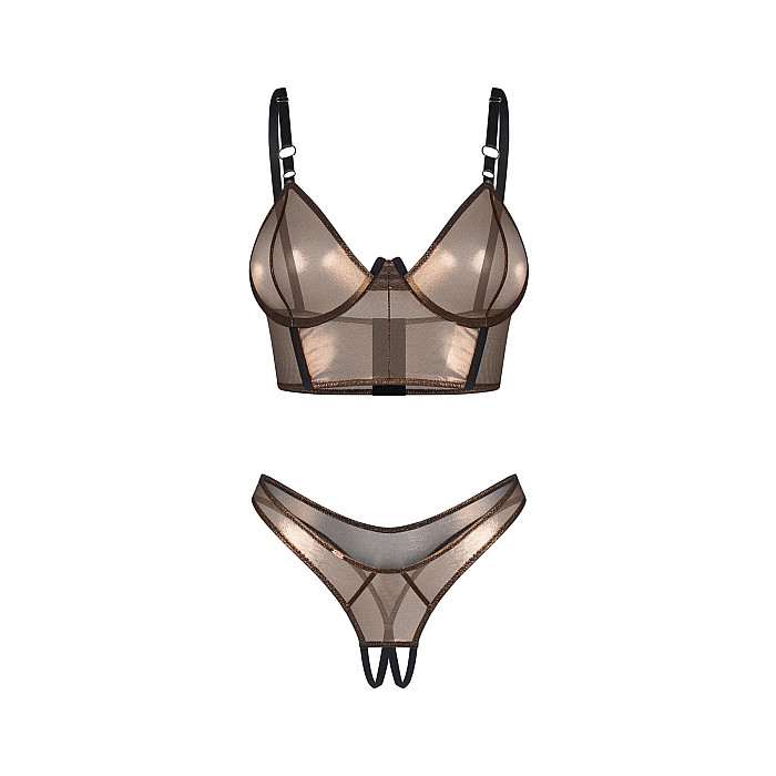 Комплект Obsessive Soranna top & crotchless thong S/M