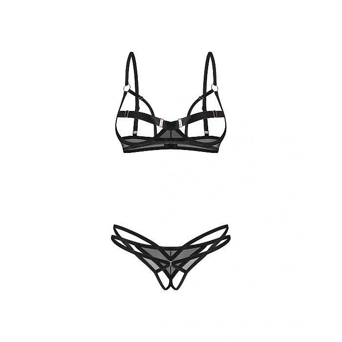 Комплект Obsessive Euridia 2-pcs crotchless set XL/2XL