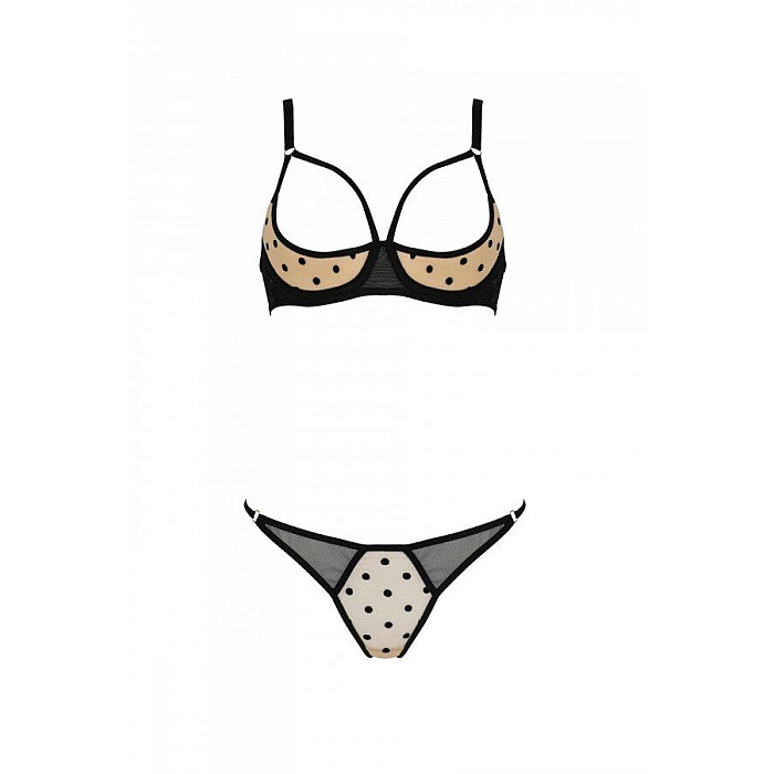 Комплект MARINA SET WITH OPEN BRA beige L/XL - Passion