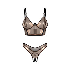 Комплект Obsessive Soranna top & crotchless thong 2XL/3XL