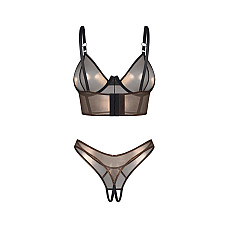 Комплект Obsessive Soranna top & crotchless thong 2XL/3XL