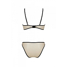 Комплект Passion LORINA SET, XXL/XXXL, beige, бюстгальтер и трусики