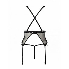 Полупрозрачный корсет Passion Exclusive MIRAJANE CORSET XXL/XXXL, black
