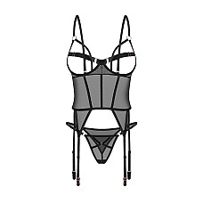 Корсет Obsessive Euridia corset & tanga XS/S