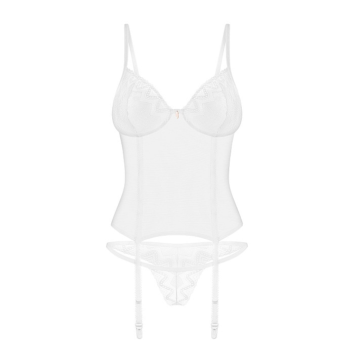 Корсет Obsessive Alissium corset & thong XL/2XL