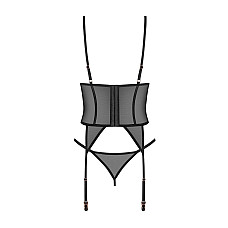 Корсет Obsessive Euridia corset & tanga XL/2XL