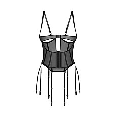 Корсет Obsessive Euphori corset 2XL/3XL