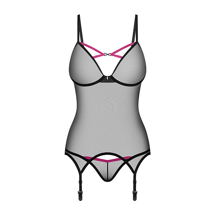Корсет Obsessive Novenes corset & thong XL/2XL