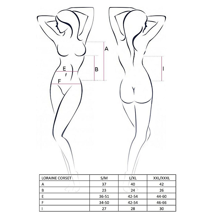Корсет з пажами LORAINE CORSET red L/XL - Passion Exclusive, трусики