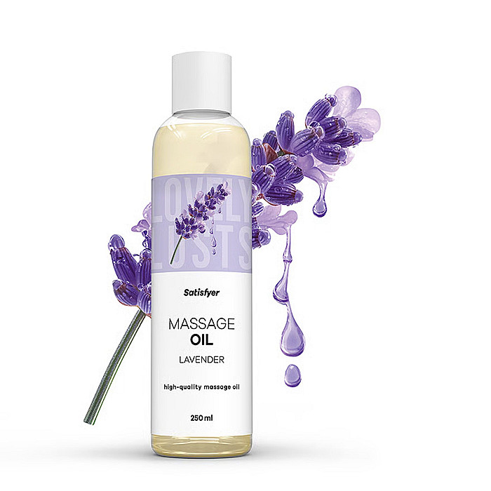 Розпродаж!!! Масажна олія Satisfyer Massage Oil Lavender 250 мл (термін 30.04.2027)