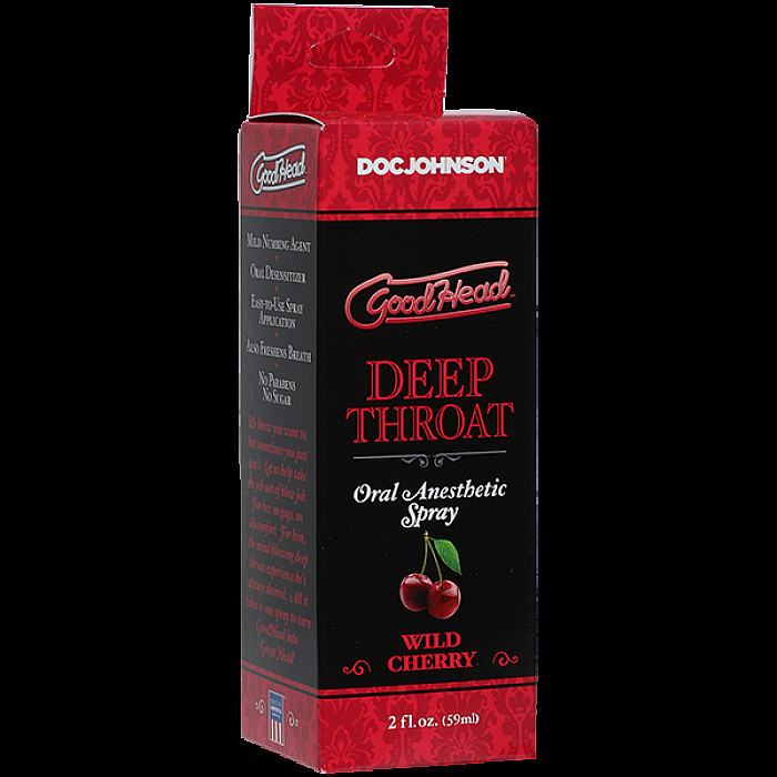 Спрей для мінету Doc Johnson GoodHead DeepThroat Spray - Cherry 59 мл (м'яте паковання!!!)