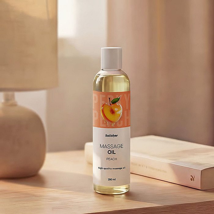 Распродажа!!! Массажное масло Satisfyer Massage Oil Peach 250 мл (срок 30.04.2027)