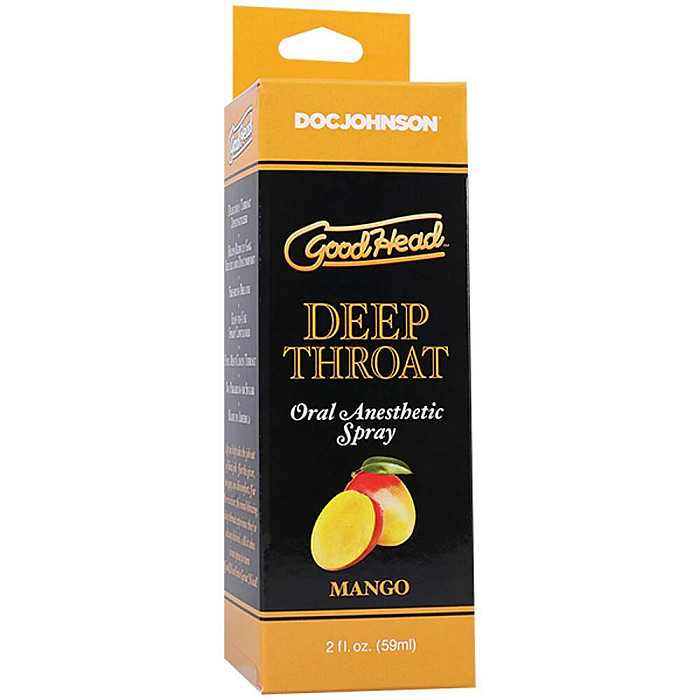 Спрей для мінету Doc Johnson GoodHead DeepThroat Spray - Mango 59мл (м'яте паковання!!!)