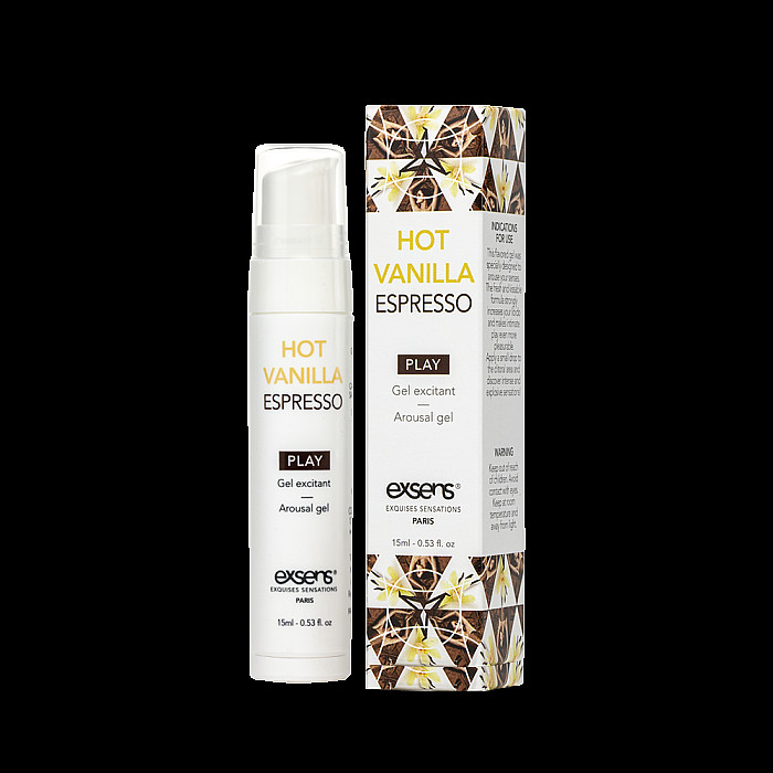 Розпродаж!!! Стимулюючий гель EXSENS Kissable Hot Vanilla Espresso 15мл (термін 11.2026)