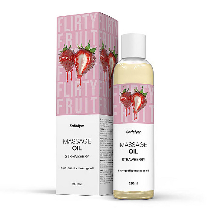 Распродажа!!! Массажное масло Satisfyer Massage Oil Strawberry 250 мл (срок 30.04.2027)