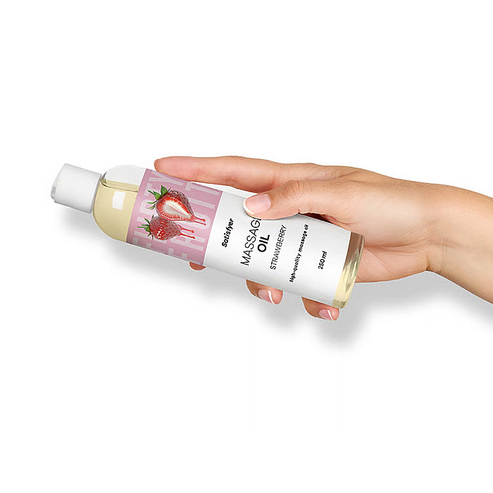 Распродажа!!! Массажное масло Satisfyer Massage Oil Strawberry 250 мл (срок 30.04.2027)