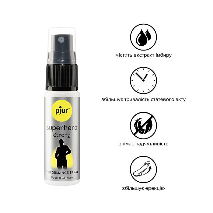 Спрей-пролонгатор pjur Superhero Strong Spray 20 ml (м'яте паковання!!!)