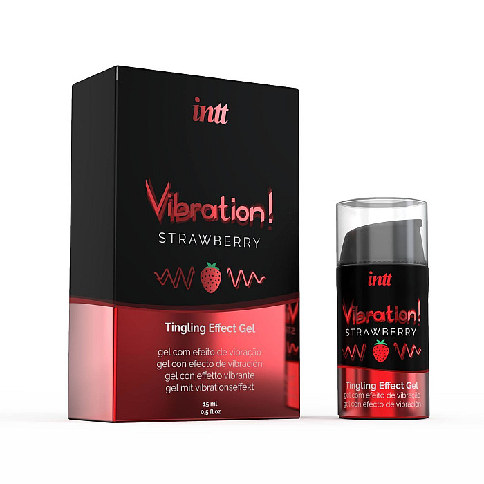 Рідкий вібратор Intt Vibration Strawberry (15 мл) (без пакування!!!)