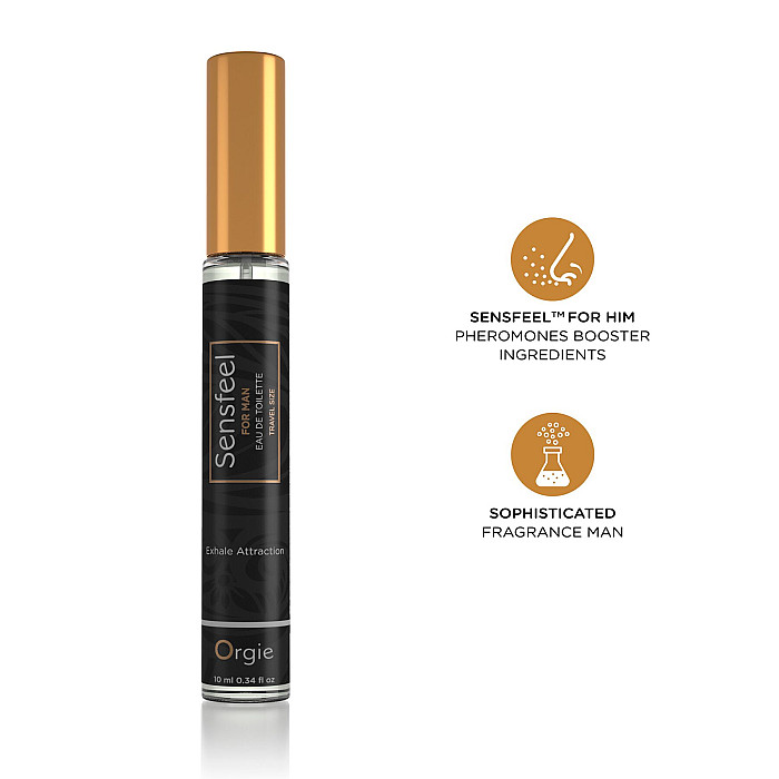 Мужские духи с феромонами Orgie – Sensfeel for Man Travel Size (10 мл), цитрусово-древесный аромат
