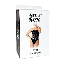 Лакированное боди Art of Sex - Jazz, цвет черный, размер L