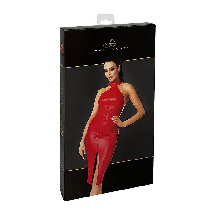 Платье Noir Handmade F354 Red powerwetlook dress - 3XL