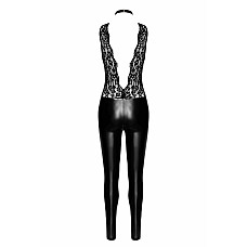Комбинезон Noir Handmade F298 Libido, XXL, под латекс, кружевной верх, чокер, съемные бусы, доступ