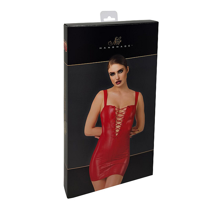 Платье Noir Handmade F364 Bombshell Lace-Up Mini Dress Red XS