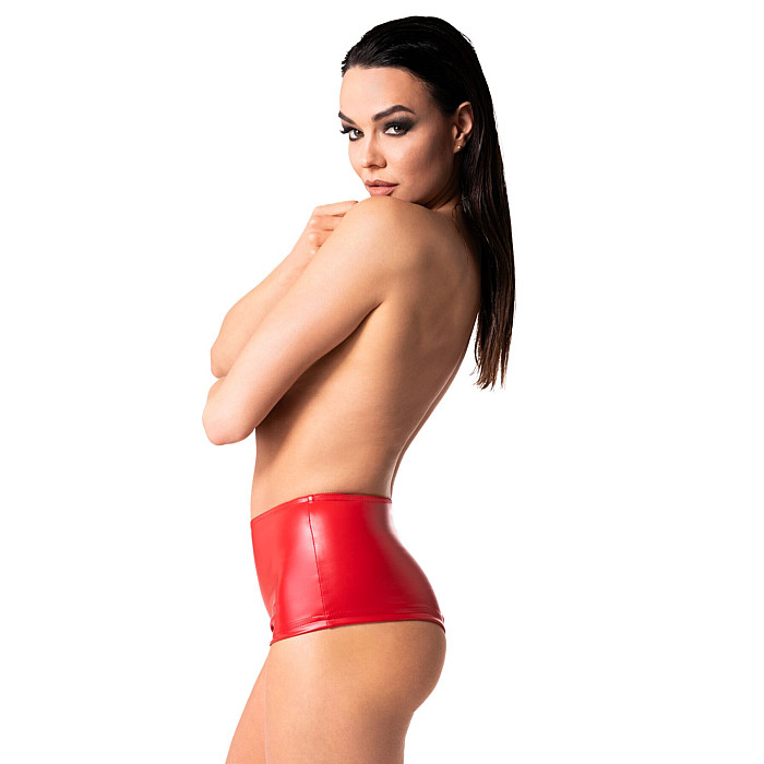 Шорти Noir Handmade F356 Red powerwetlook shorts - M