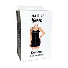 Лакированное платье Art of Sex - Demeter, цвет черный с эффектом голограммы, размер XL