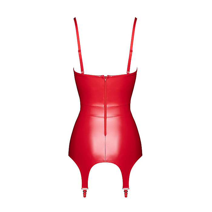 Корсет с подвязками для чулок Noir Handmade F368 Bombshell Fierce Corset-belt Red S
