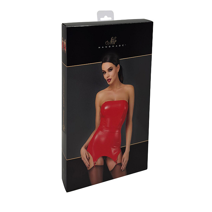 Корсет с подвязками для чулок Noir Handmade F368 Bombshell Fierce Corset-belt Red S