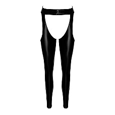 Леггинсы Noir Handmade F323 Rebel, L, black, под латекс, с открытыми бедрами и ягодицами
