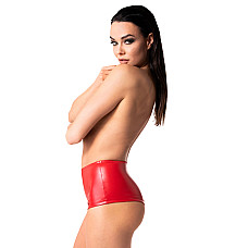 Шорты Noir Handmade F356 Red powerwetlook shorts - L