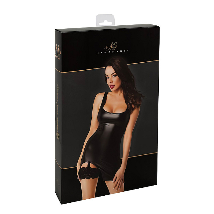 Сукня Noir Handmade F344 Powerwetlook dress with garter - L