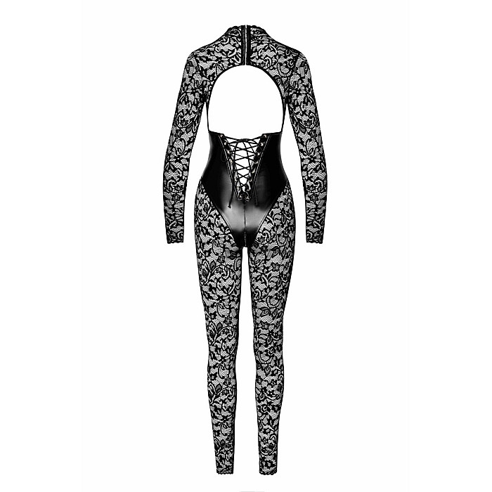 Комбинезон Noir Handmade F299 Enigma, M, кружево, длинный рукав, имитация корсета, доступ