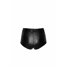 Шортики Noir Handmade F318 Wild, S, black, под латекс, крокодиловый принт, с доступом
